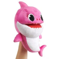 Baby Shark Hånddukke - Mommy Shark Rosa