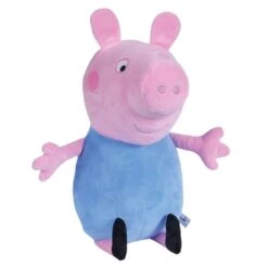 Peppa Gris Plysjbamse 30cm - Georg Lyseblå