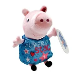 Peppa Gris Plysj 27 Cm - Peppa Gris Med Blå Kjole -Cuddlebug Selger 113393 g 1 240828 hafface92