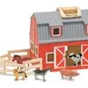 Melissa & Doug - Fold & Go Bondegård Med Figurer