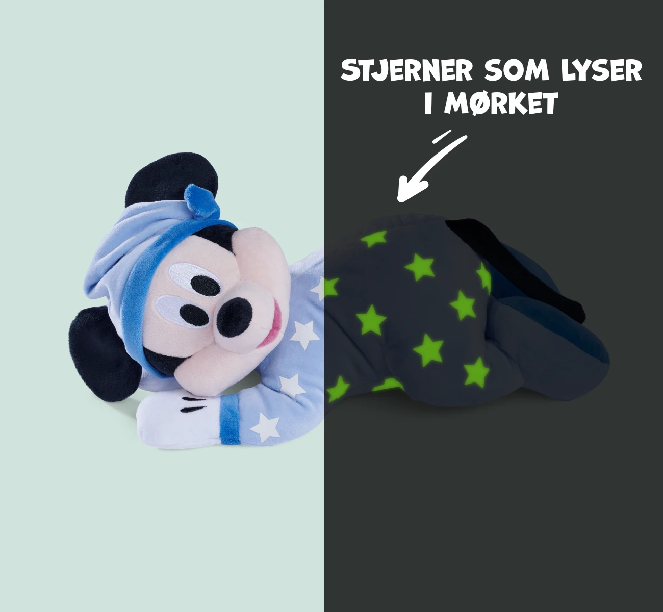 Disney Mikke Mus Plysjbamse 30cm - Sov Godt Mikke Mus - Bilde 5