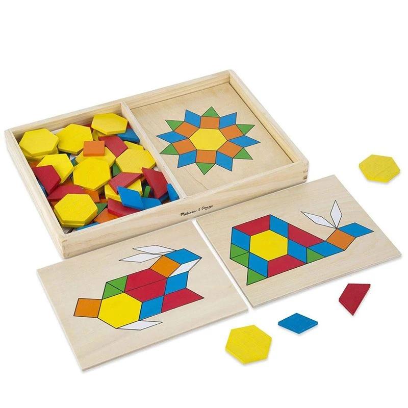 Melissa & Doug - Trebrett Med Mønster Og 120 Brikker I Tre 3 Melissa & Doug - Trebrett Med Mønster Og 120 Brikker I Tre