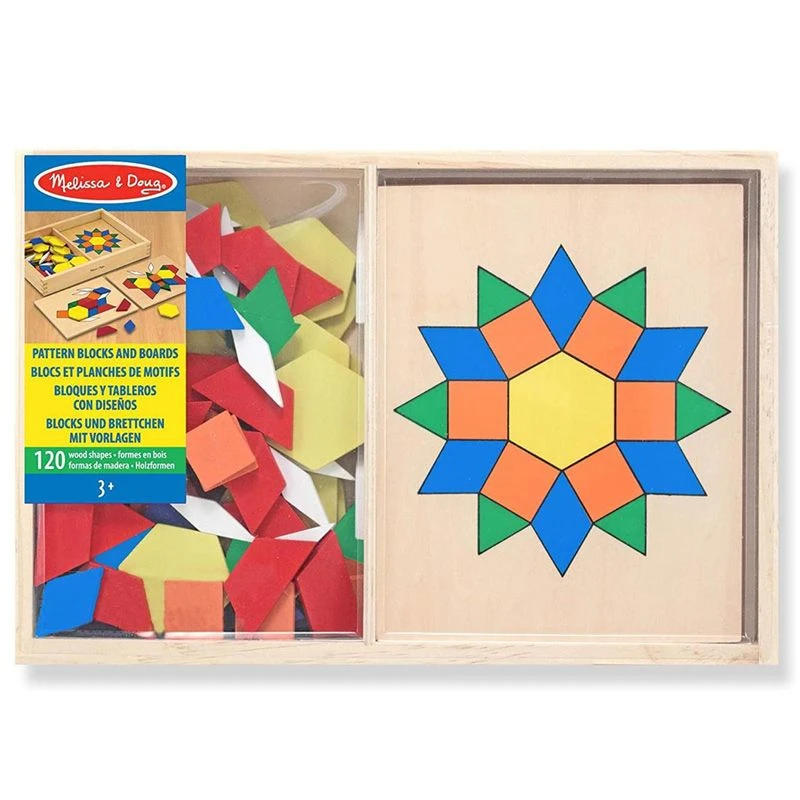 Melissa & Doug - Trebrett Med Mønster Og 120 Brikker I Tre 7 Melissa & Doug - Trebrett Med Mønster Og 120 Brikker I Tre - Bilde 5