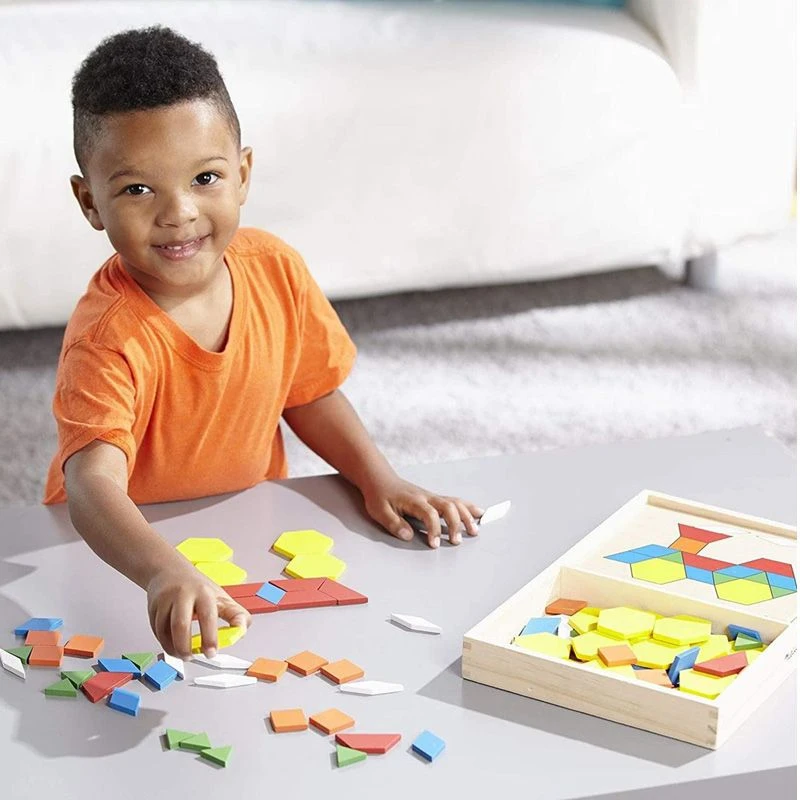 Melissa & Doug - Trebrett Med Mønster Og 120 Brikker I Tre 9 Melissa & Doug - Trebrett Med Mønster Og 120 Brikker I Tre - Bilde 7