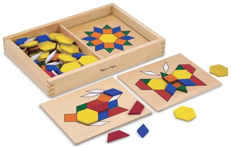 Melissa & Doug - Trebrett Med Mønster Og 120 Brikker I Tre 4 Melissa & Doug - Trebrett Med Mønster Og 120 Brikker I Tre - Bilde 2