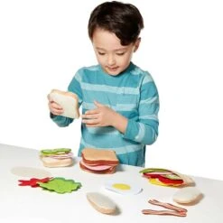 Melissa & Doug - Sandwich Sett I Filt 33 Deler -Cuddlebug Selger 67624 10 185364 hf7a89e6d