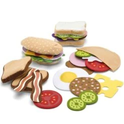 Melissa & Doug - Sandwich Sett I Filt 33 Deler