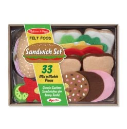 Melissa & Doug - Sandwich Sett I Filt 33 Deler -Cuddlebug Selger 67624 5 185364 hf7a89e6d