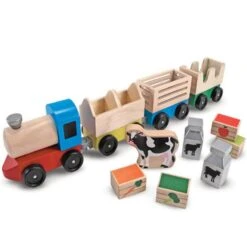 Melissa & Doug - Bondegårds Tog I Tre