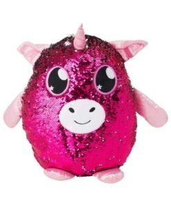 Glitter Palz Sequin Rosa Enhjørning Bamse- 35cm