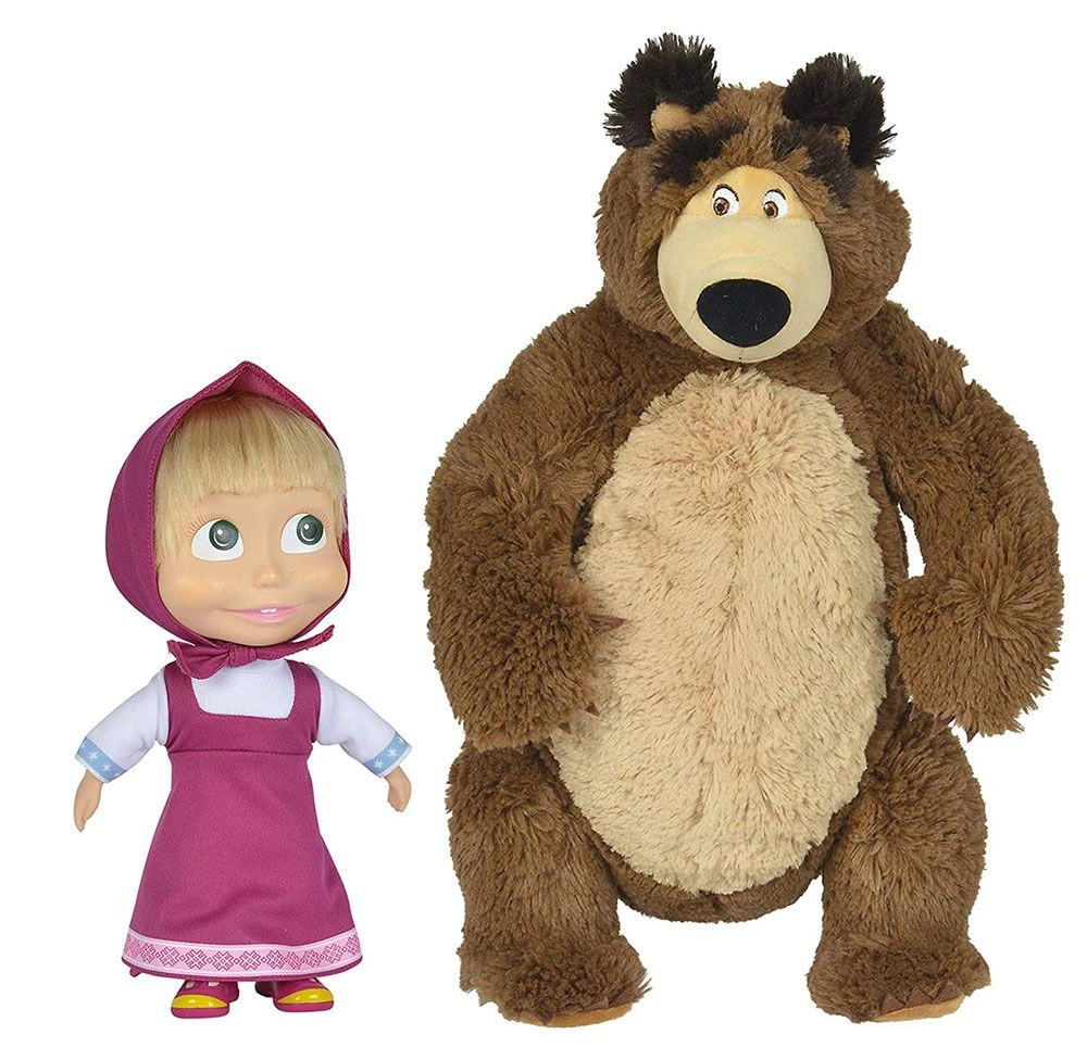 Masha Og Mishka - Mishka 43 Cm Og Masha 23 Cm 3 Masha Og Mishka - Mishka 43 Cm Og Masha 23 Cm