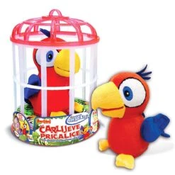 Charlie Funny Talkie Plysjpapegøye Med Lydeffekter