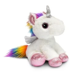 Enhjørning Bamse Med Regnbuefarget Hår