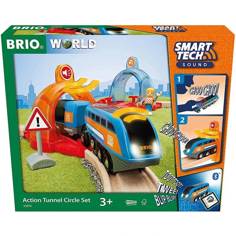 BRIO World Smart Tech Rund Togbane Med Tunnel 33974 4 BRIO World Smart Tech Rund Togbane Med Tunnel 33974 - Bilde 2